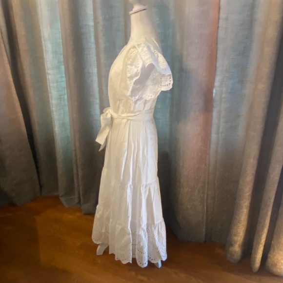New! Rails Gia Belted Eyelet Dress in White nwt 21879 - Picture 8 of 16